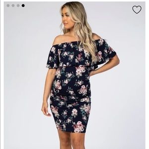 Pink blush maternity dress